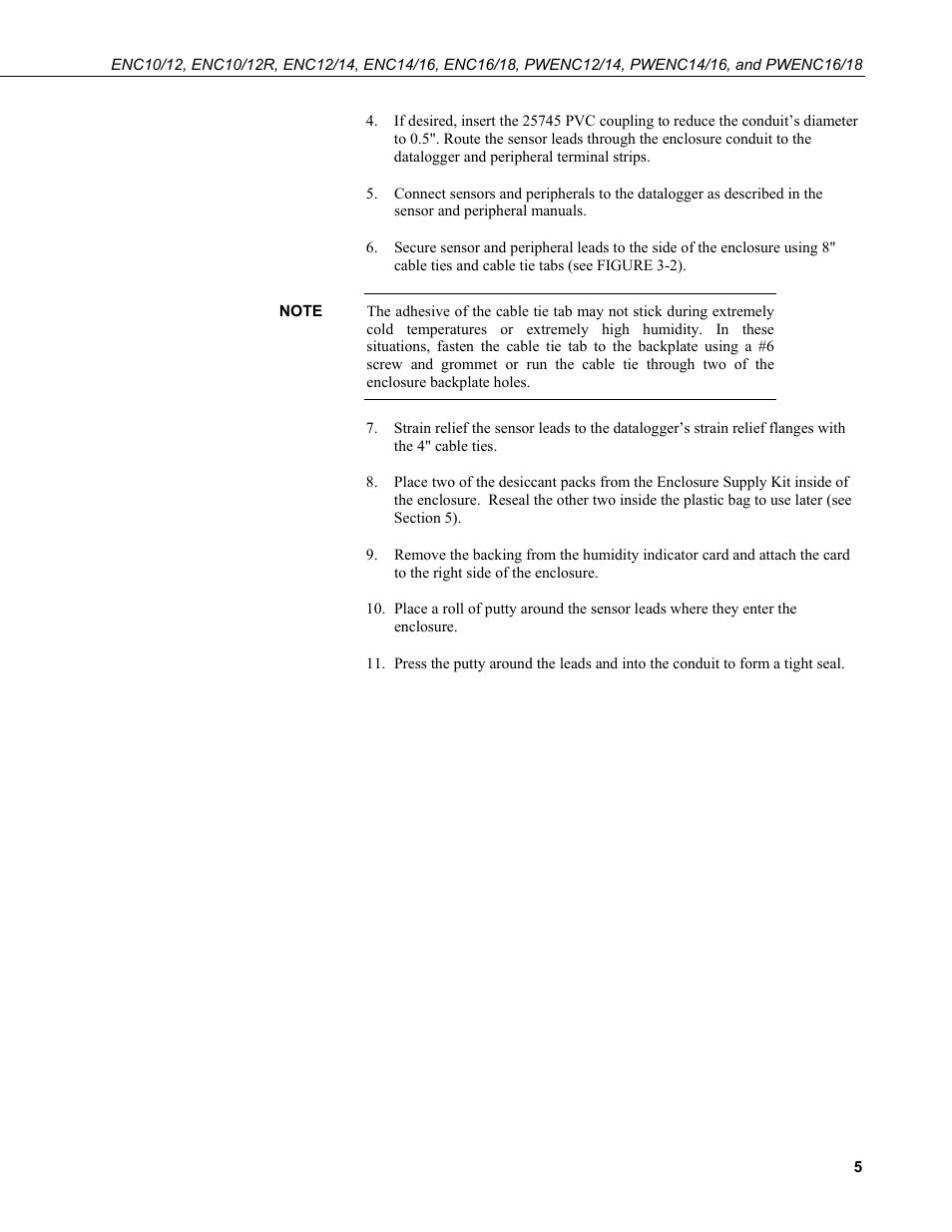 Campbell Scientific ENC10/12, ENC12/14, ENC14/16, ENC16/18 Enclosures User Manual | Page 11 / 48