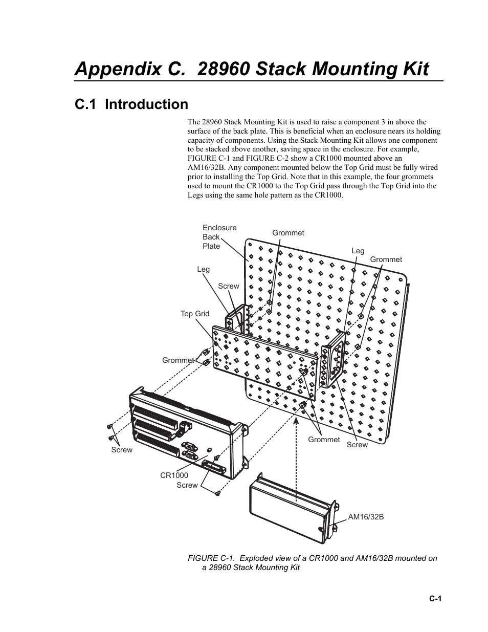 Appendix c. 28960 stack mounting kit, C.1 introduction | Campbell Scientific ENC10/12, ENC12/14, ENC14/16, ENC16/18 Enclosures User Manual | Page 41 / 48
