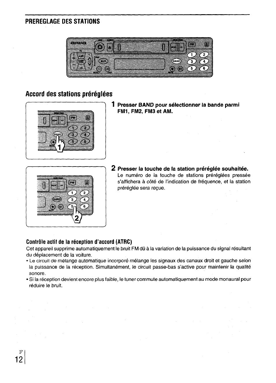 Contrôle actif de la réception d’accord (atrc) | Aiwa CT-X417 User Manual | Page 44 / 48