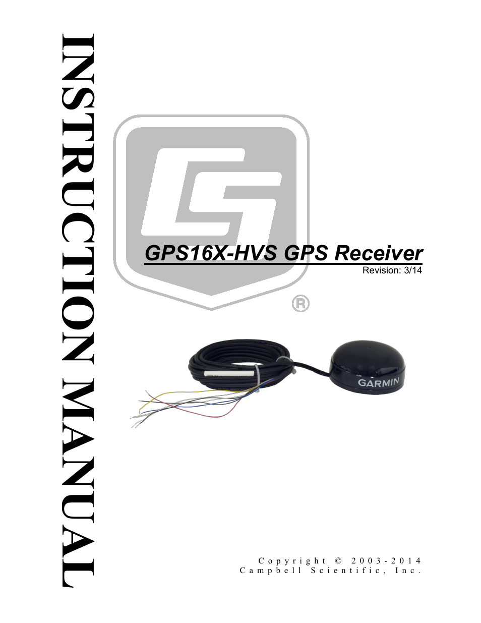Campbell Scientific GPS16X-HVS GPS Receiver User Manual | 38 pages