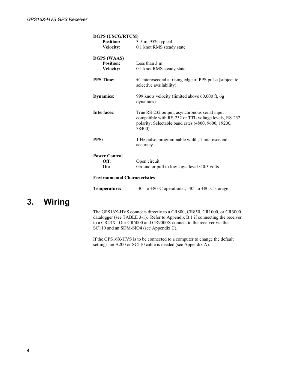 Wiring | Campbell Scientific GPS16X-HVS GPS Receiver User Manual | Page 10 / 38