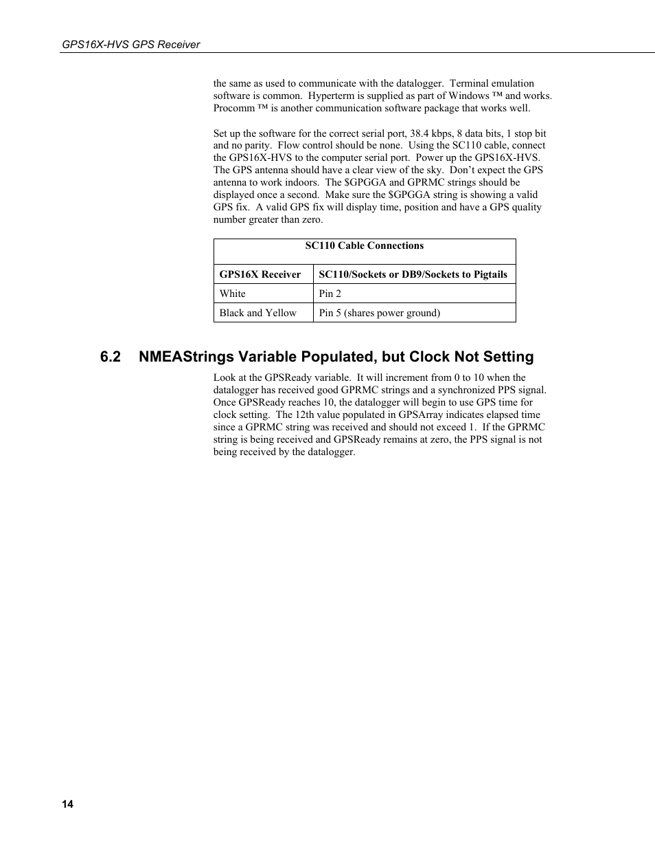 Campbell Scientific GPS16X-HVS GPS Receiver User Manual | Page 20 / 38