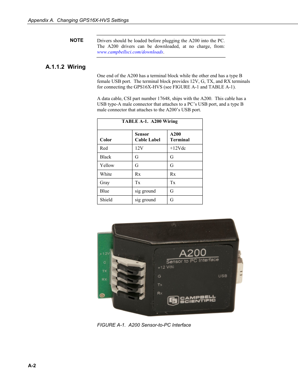 A.1.1.2 wiring, A.1.1.2, A.1.1.3 | Campbell Scientific GPS16X-HVS GPS Receiver User Manual | Page 22 / 38