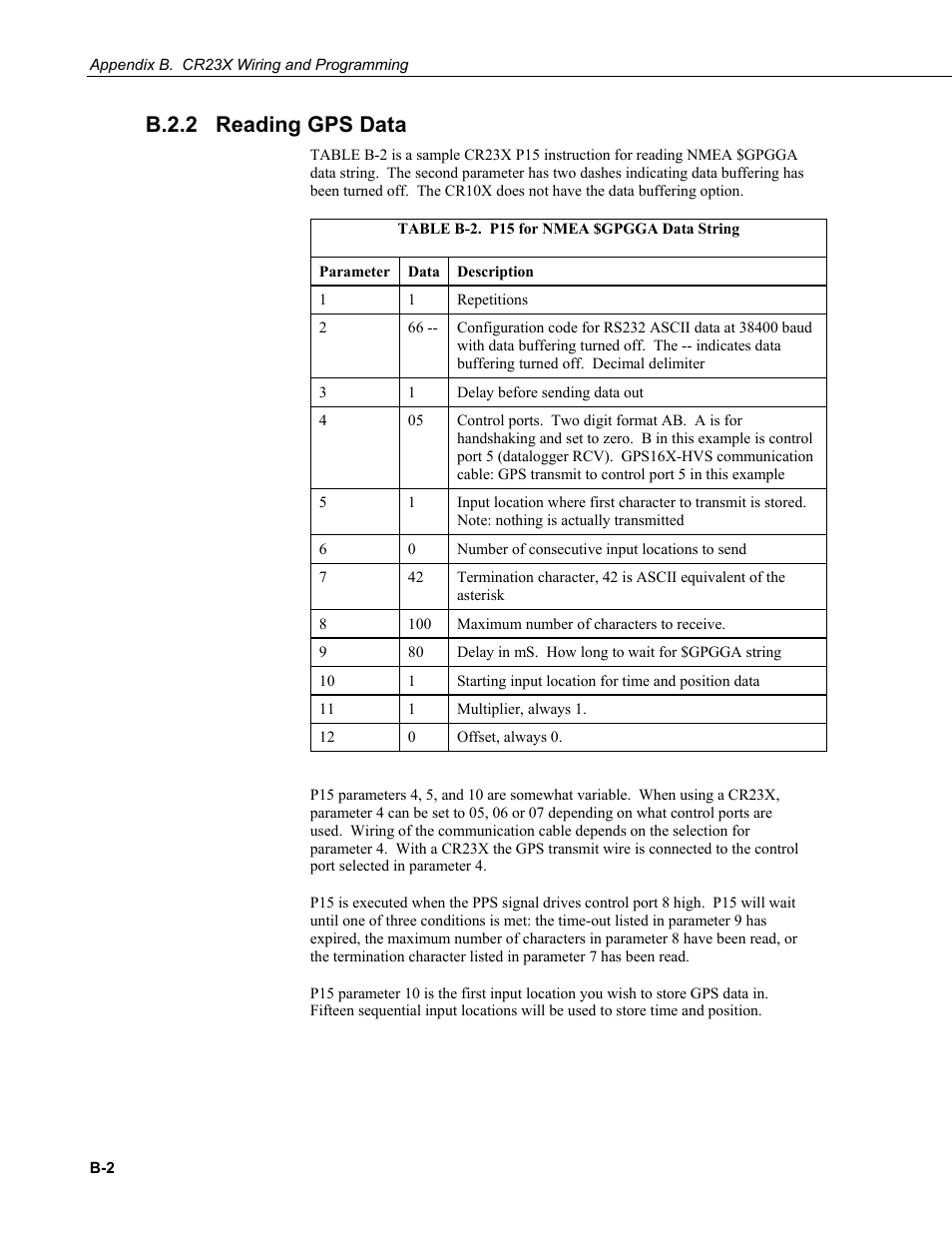 B.2.2 reading gps data | Campbell Scientific GPS16X-HVS GPS Receiver User Manual | Page 26 / 38