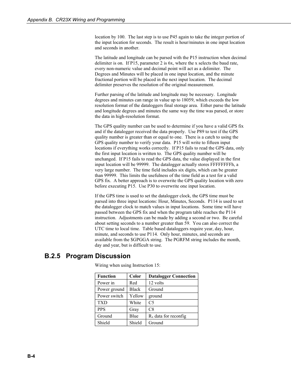 B.2.5 program discussion | Campbell Scientific GPS16X-HVS GPS Receiver User Manual | Page 28 / 38