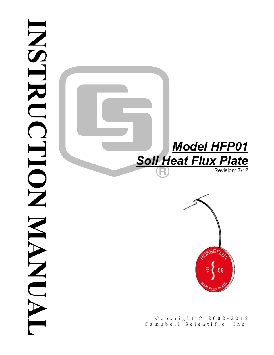 Campbell Scientific HFP01 Soil Heat Flux Plate User Manual | 18 pages