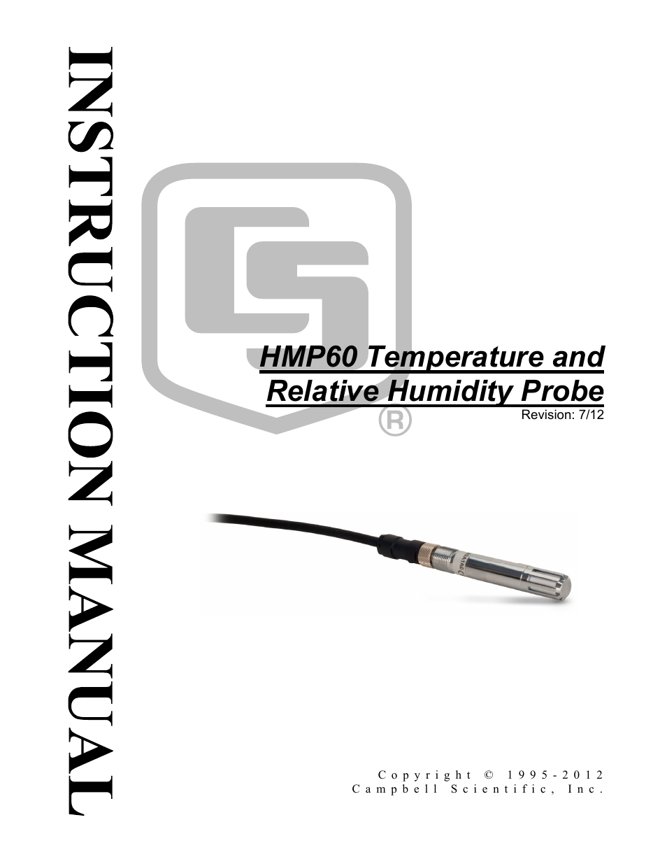 Campbell Scientific HMP60 Temperature and Relative Humidity Probe User Manual | 26 pages
