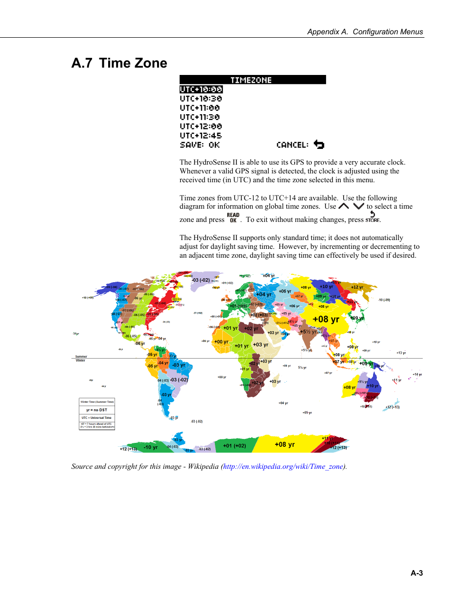 A.7 time zone | Campbell Scientific HS2 and HS2P (HydroSense II) User Manual | Page 39 / 46