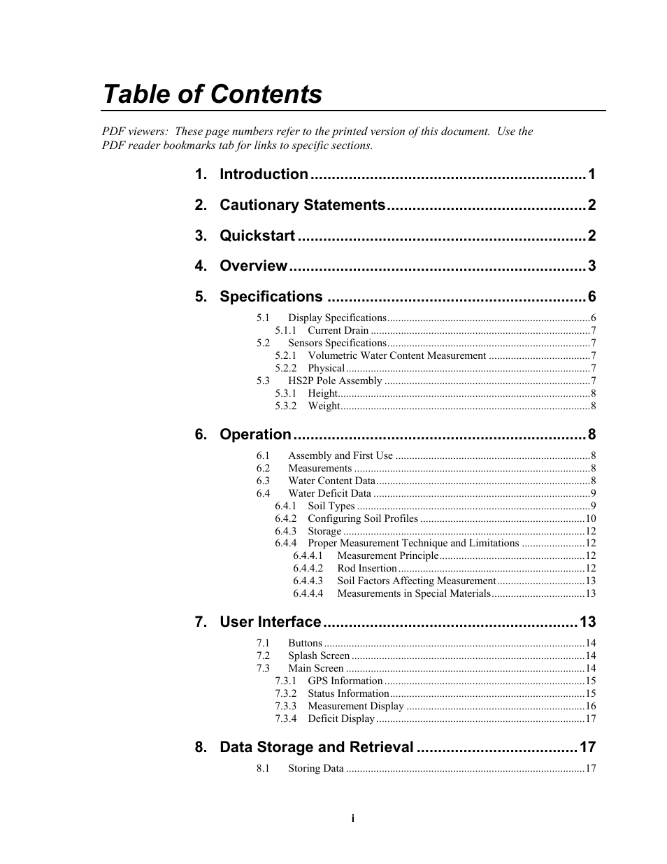 Campbell Scientific HS2 and HS2P (HydroSense II) User Manual | Page 5 / 46
