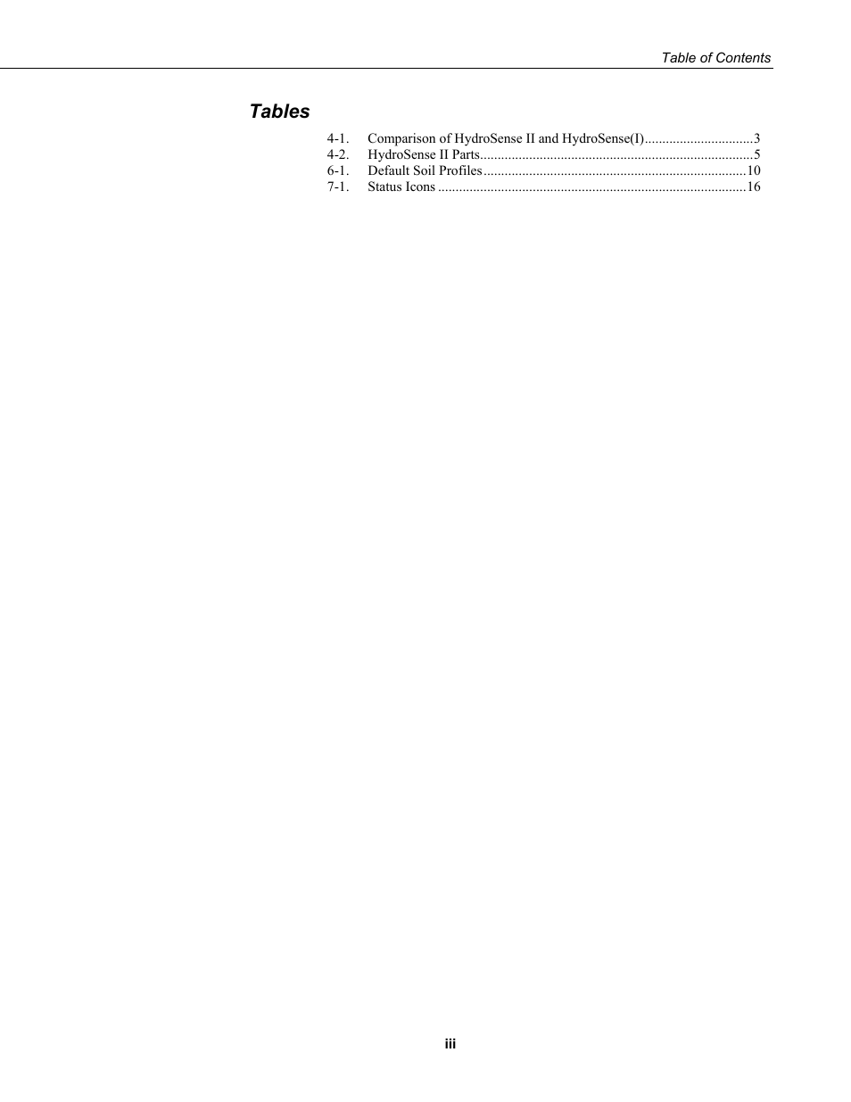 Tables | Campbell Scientific HS2 and HS2P (HydroSense II) User Manual | Page 7 / 46
