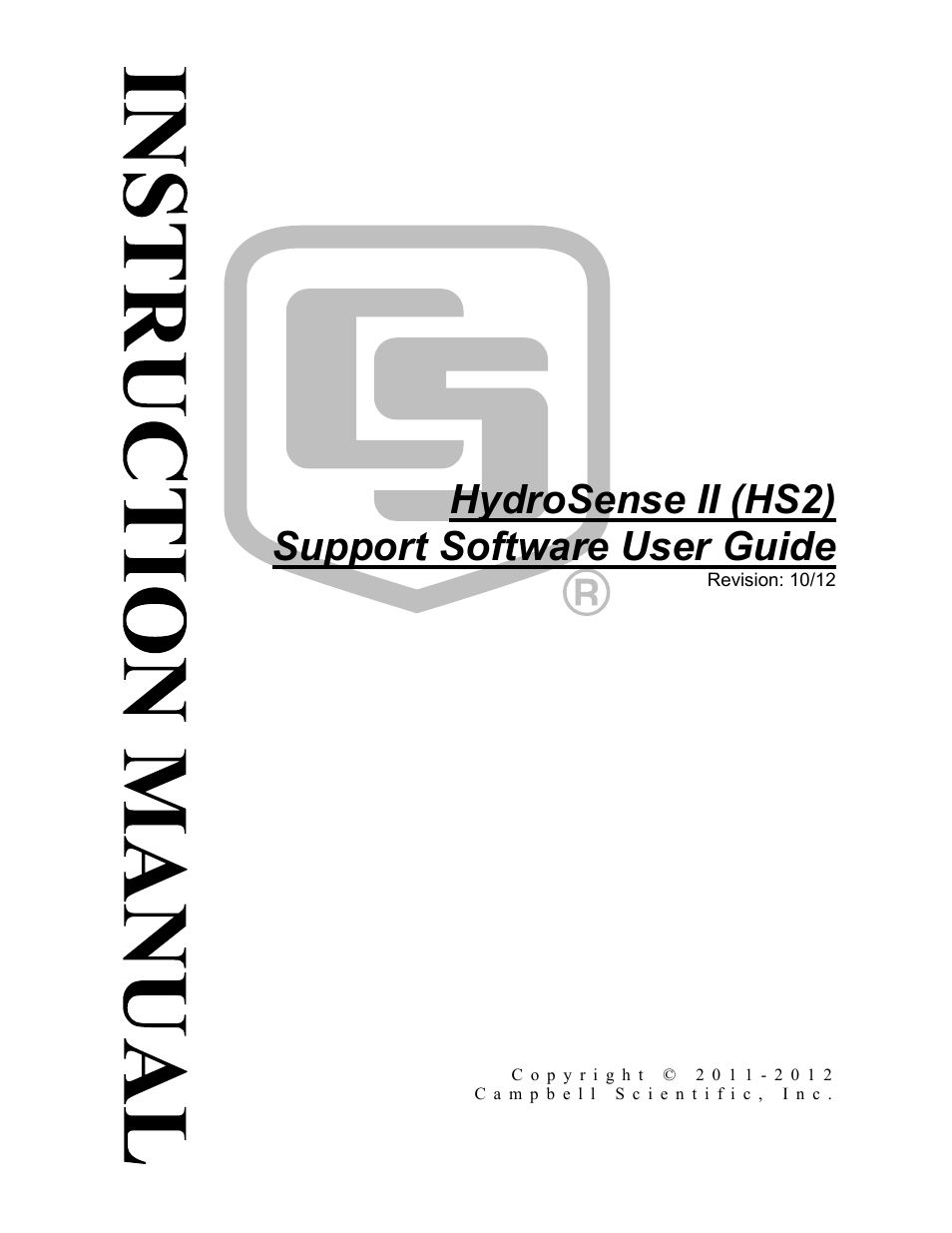 Campbell Scientific HydroSense II Support Software User Guide User Manual | 82 pages