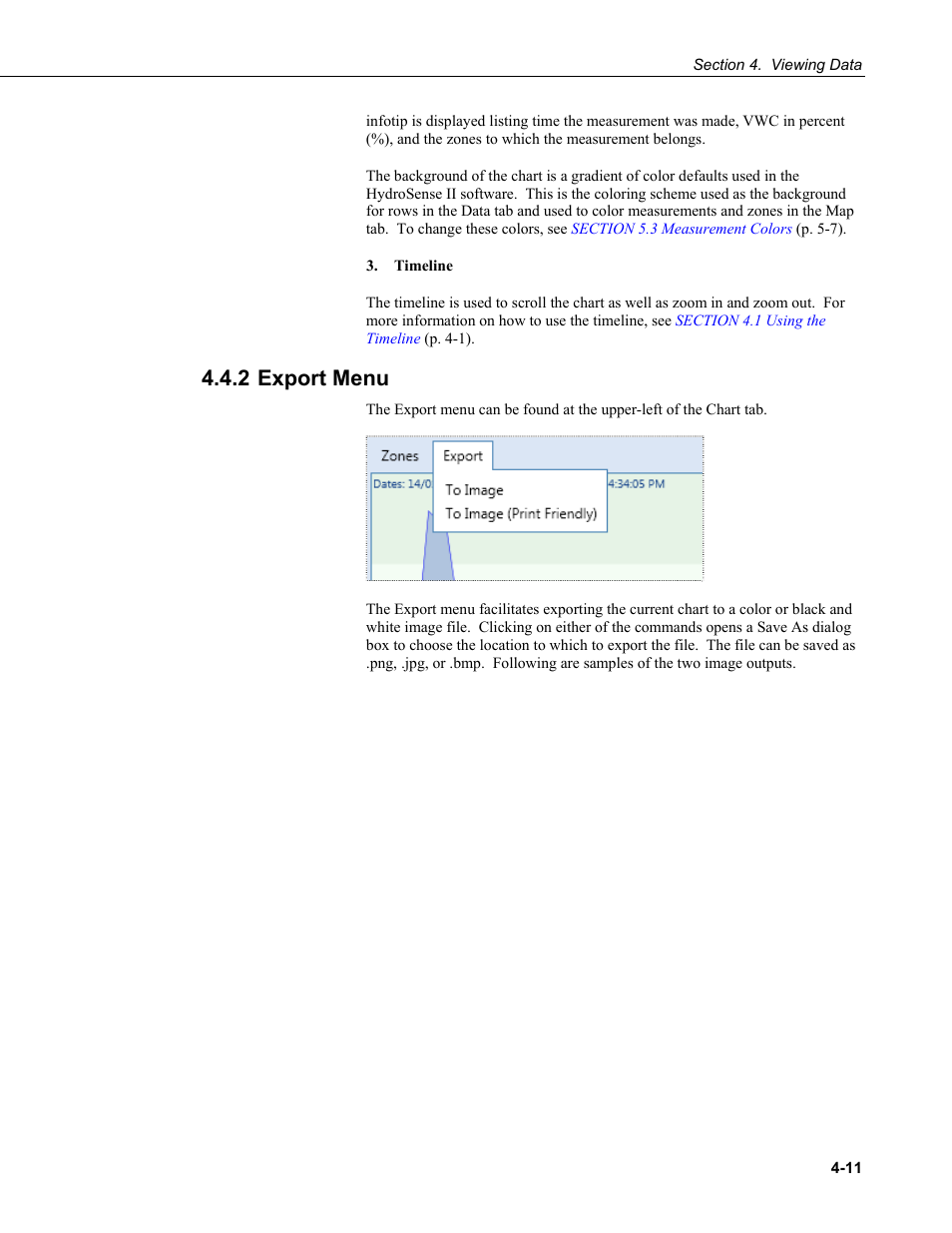 2 export menu, 2 export, Menu -11 | Campbell Scientific HydroSense II Support Software User Guide User Manual | Page 37 / 82