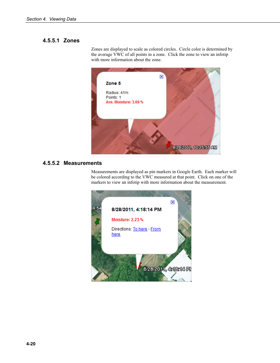 1 zones, 2 measurements, 1 zones -20 4.5.5.2 measurements -20 | Edit zone window whe | Campbell Scientific HydroSense II Support Software User Guide User Manual | Page 46 / 82