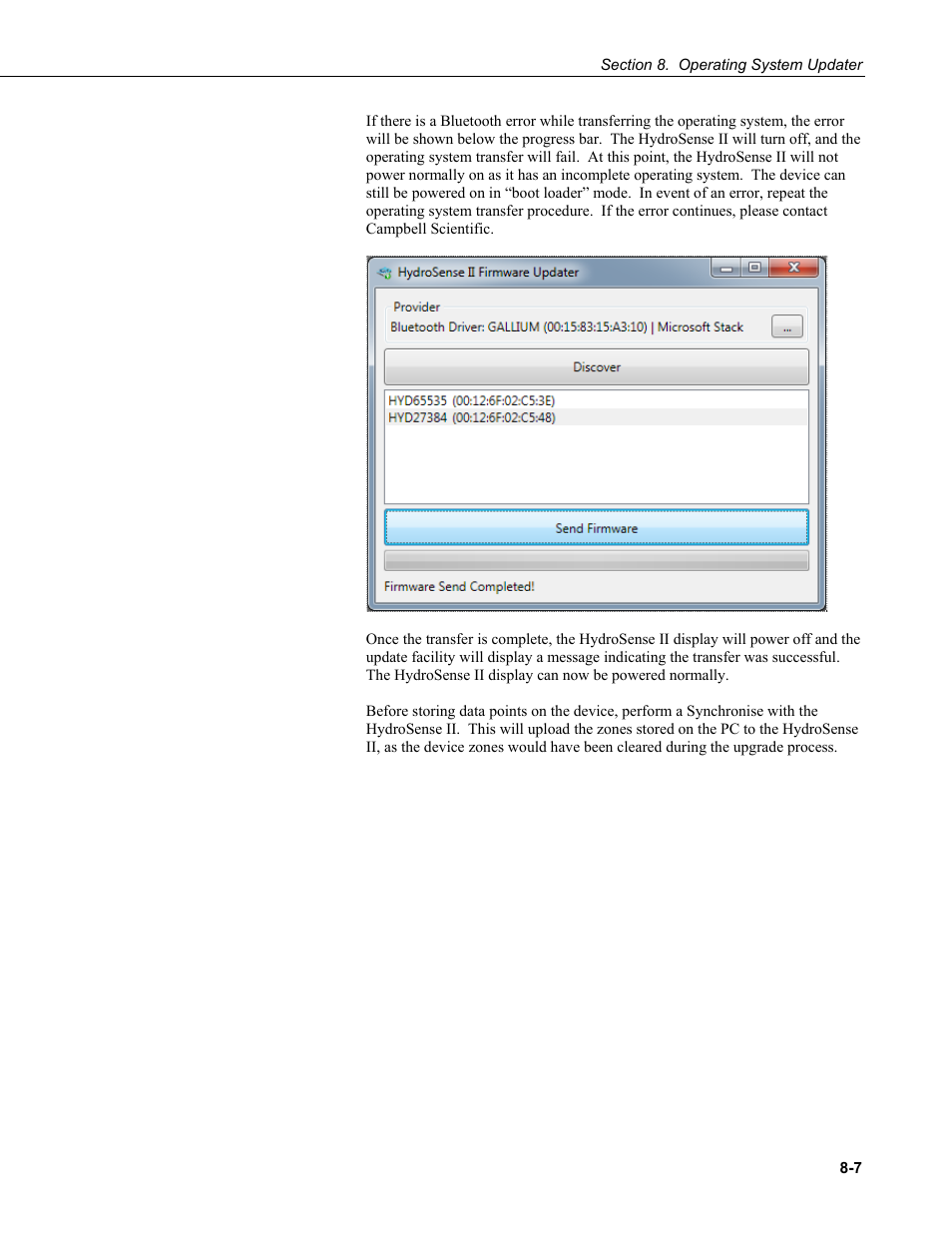 Campbell Scientific HydroSense II Support Software User Guide User Manual | Page 79 / 82