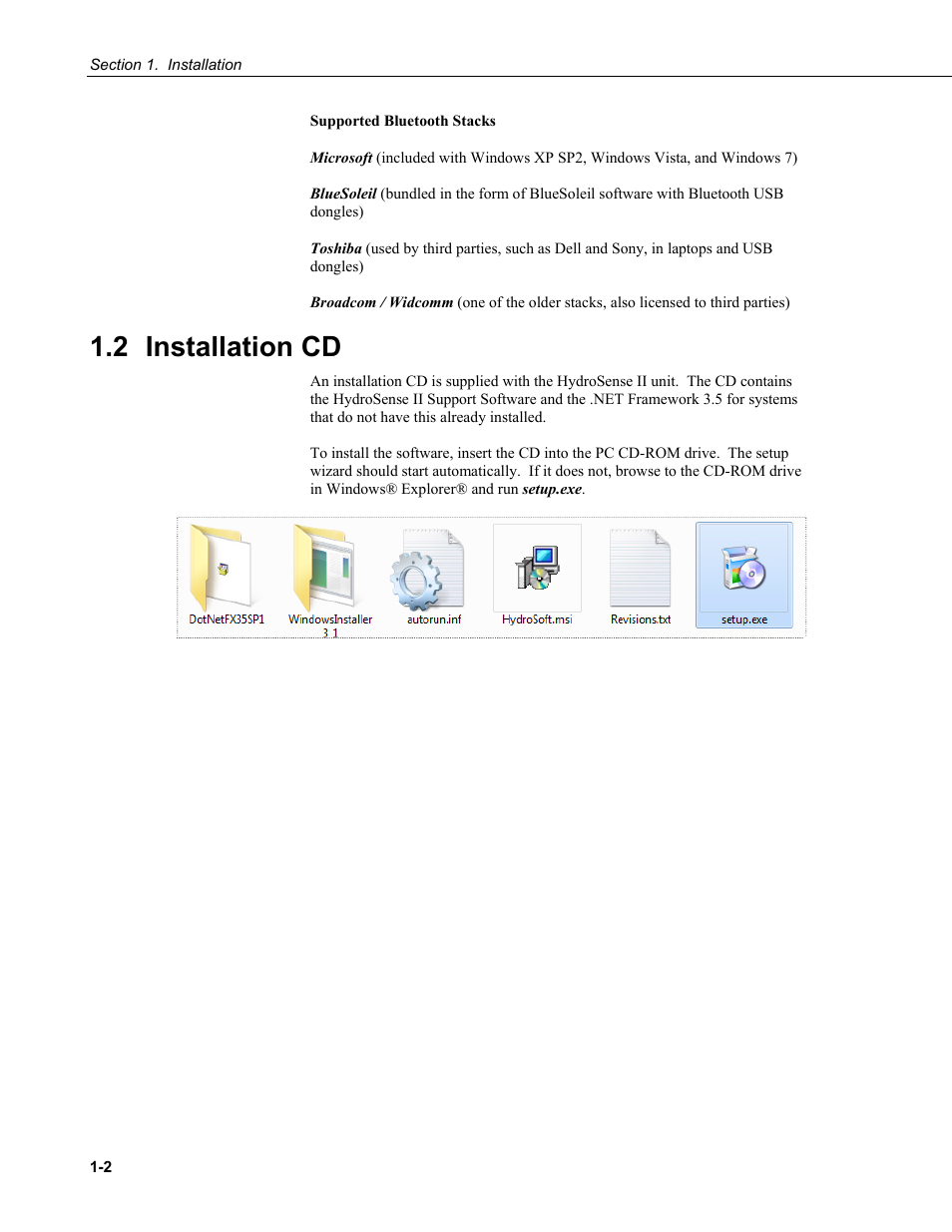 2 installation cd, 2 installation cd -2 | Campbell Scientific HydroSense II Support Software User Guide User Manual | Page 8 / 82