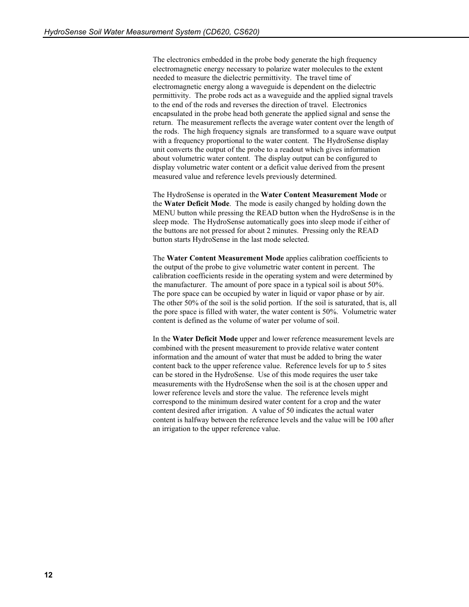 Campbell Scientific HydroSense® Soil Water Content System (CS620, CD620) User Manual | Page 16 / 28