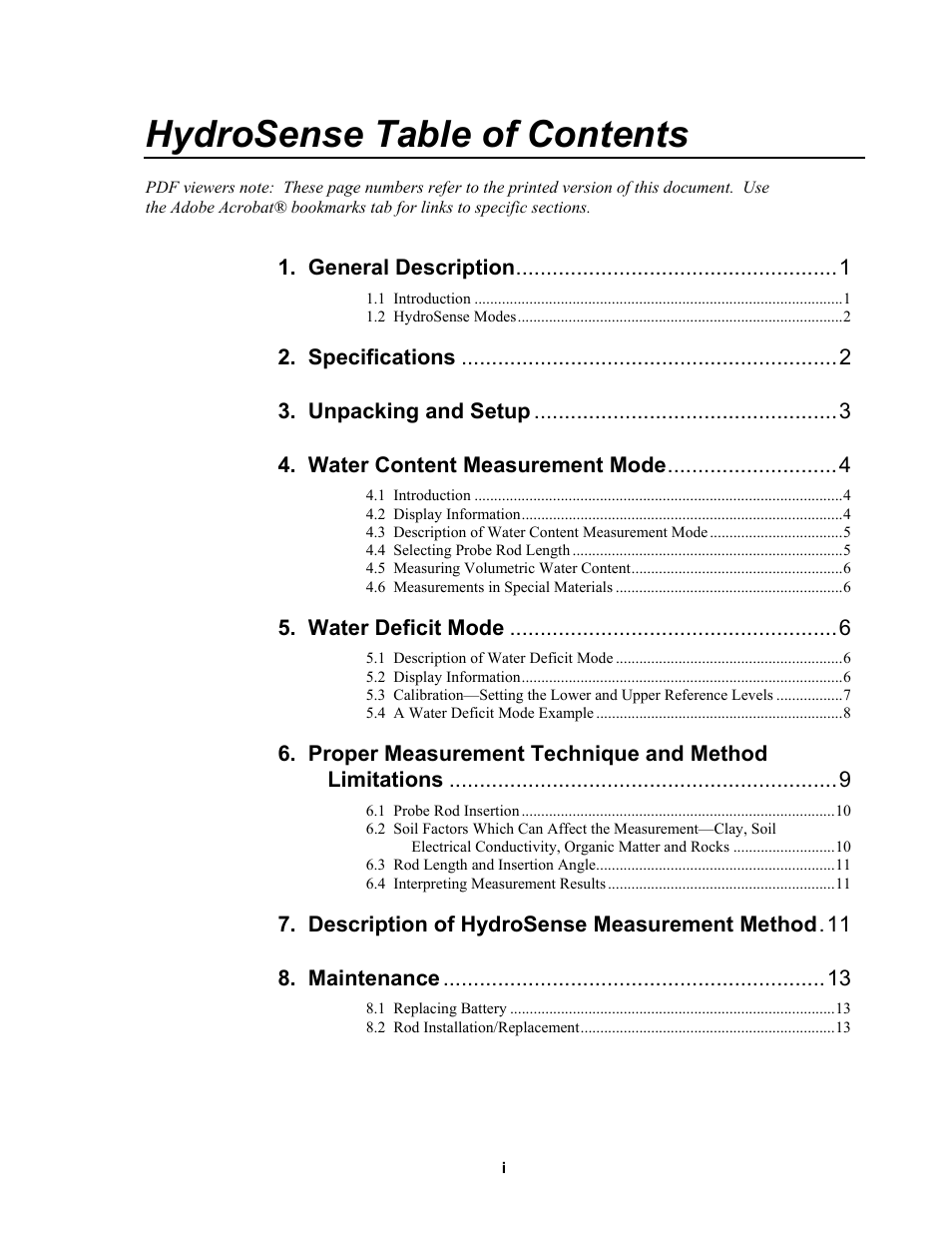 Campbell Scientific HydroSense® Soil Water Content System (CS620, CD620) User Manual | Page 3 / 28