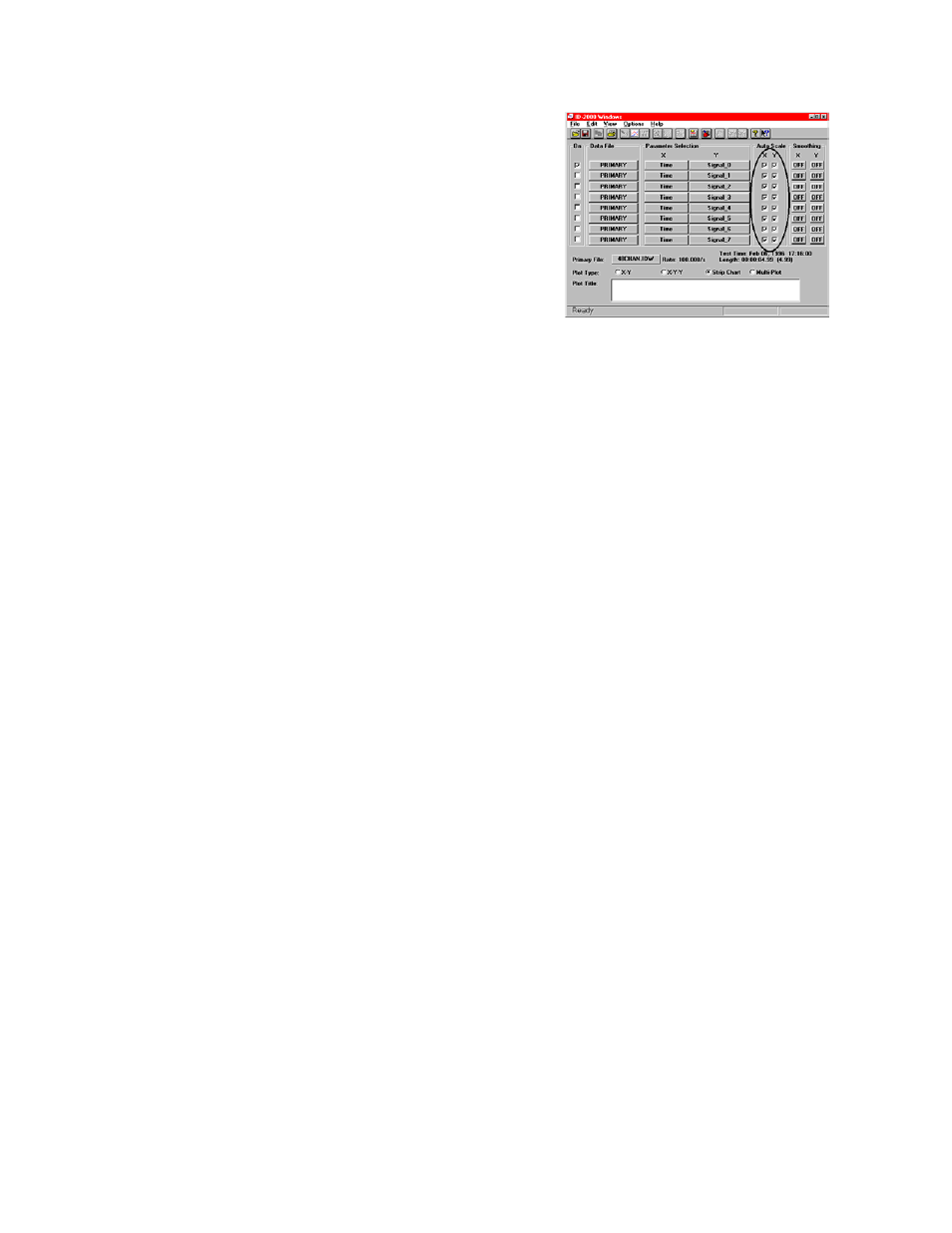 4 "auto scale" group, 5 "smoothing" group | Campbell Scientific ID-2000W Software User Manual | Page 29 / 84