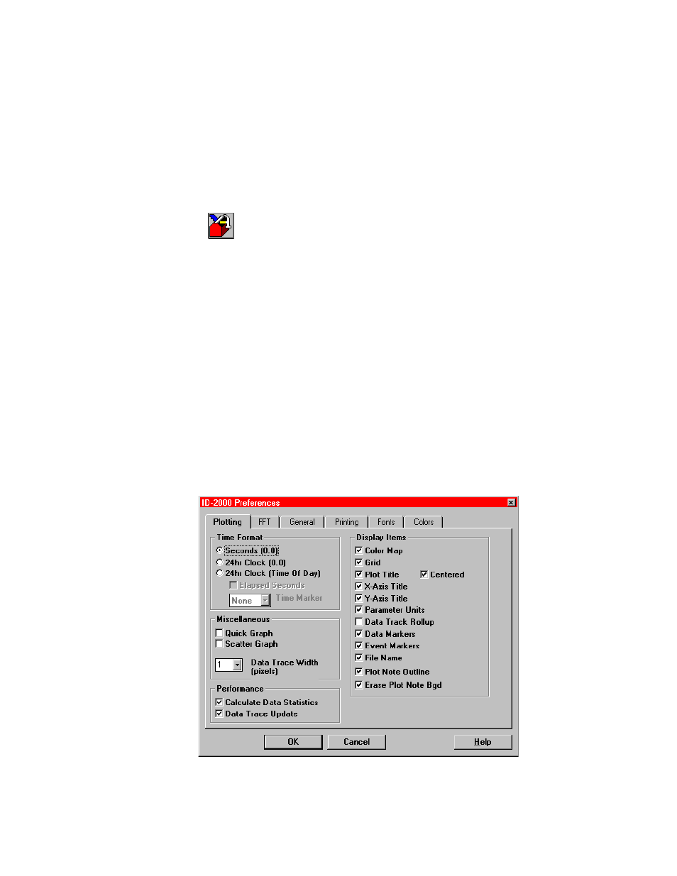 Section 7. preferences, 1 plotting preferences, 1 time format | Campbell Scientific ID-2000W Software User Manual | Page 65 / 84