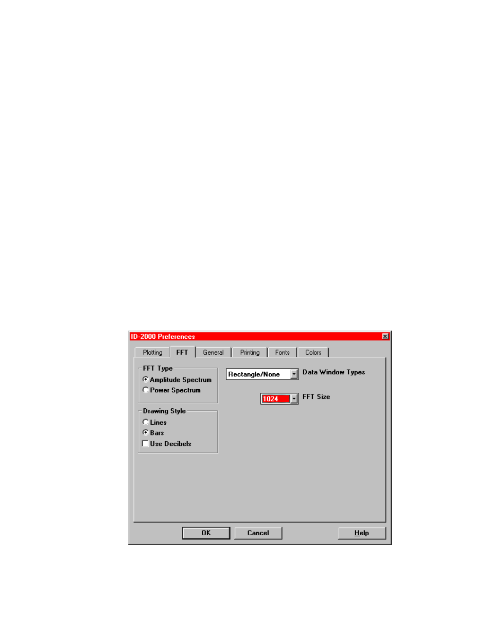 2 fft preferences | Campbell Scientific ID-2000W Software User Manual | Page 71 / 84
