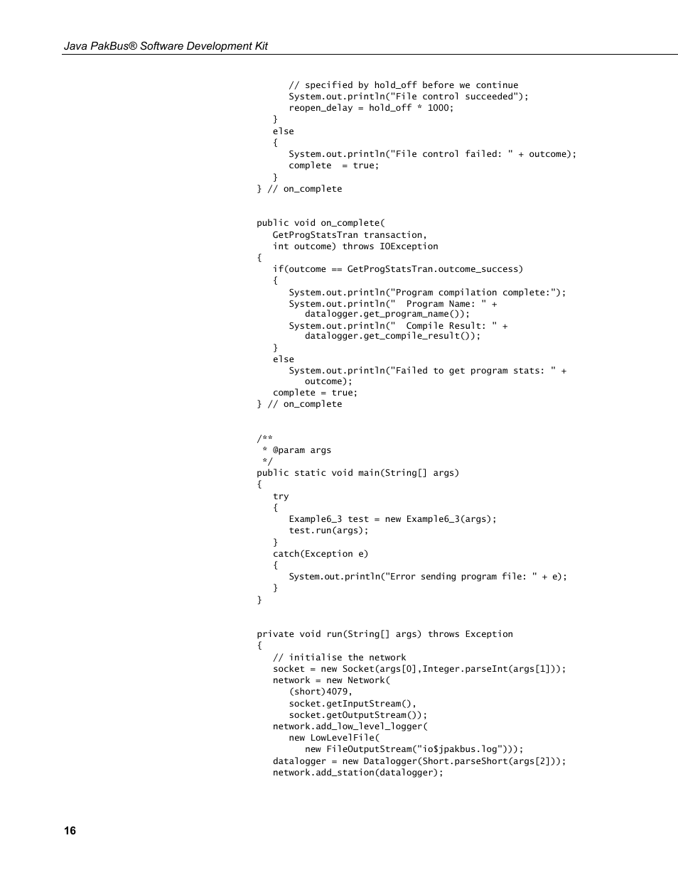Campbell Scientific Java PakBus Software Development Kit User Manual | Page 24 / 30