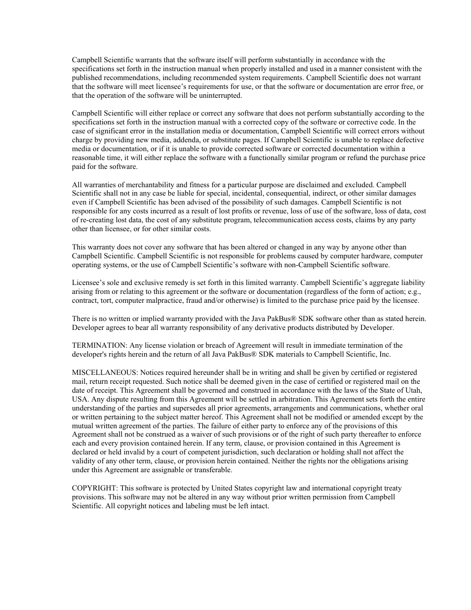 Campbell Scientific Java PakBus Software Development Kit User Manual | Page 5 / 30