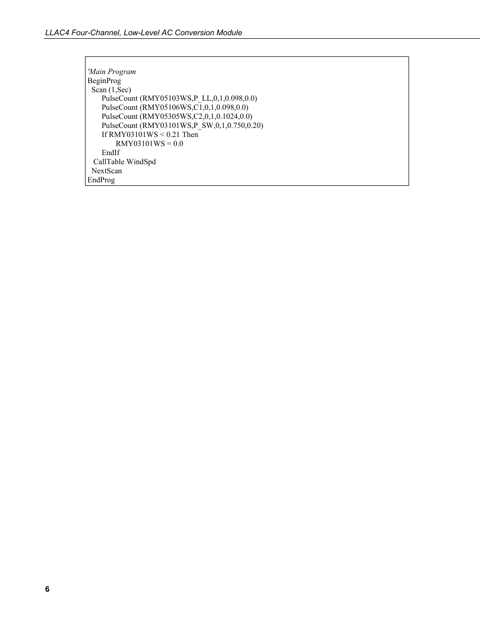 Campbell Scientific LLAC4 Four-channel, Low-Level AC Conversion Module User Manual | Page 12 / 14