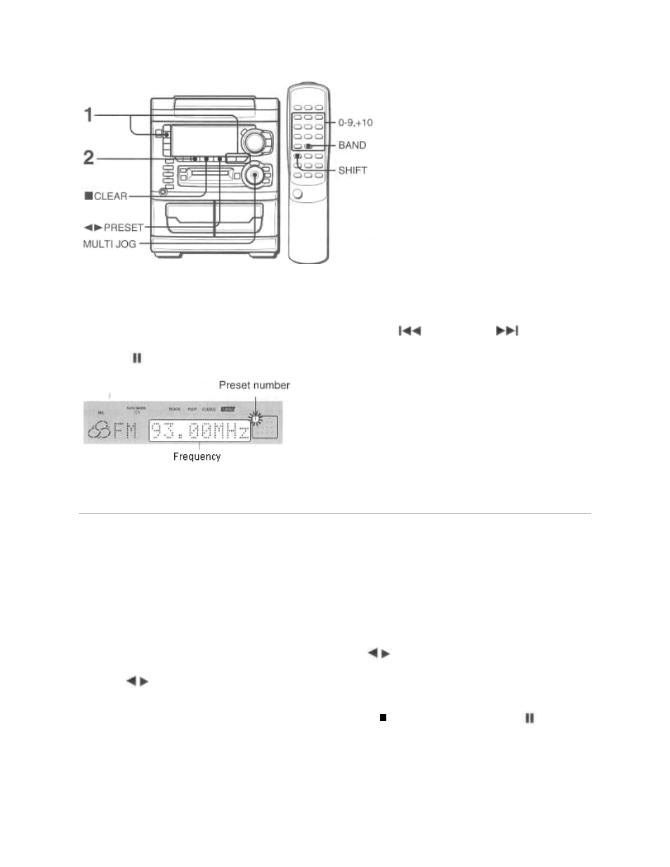 Preset number tuning | Aiwa XR-H33MD User Manual | Page 12 / 60