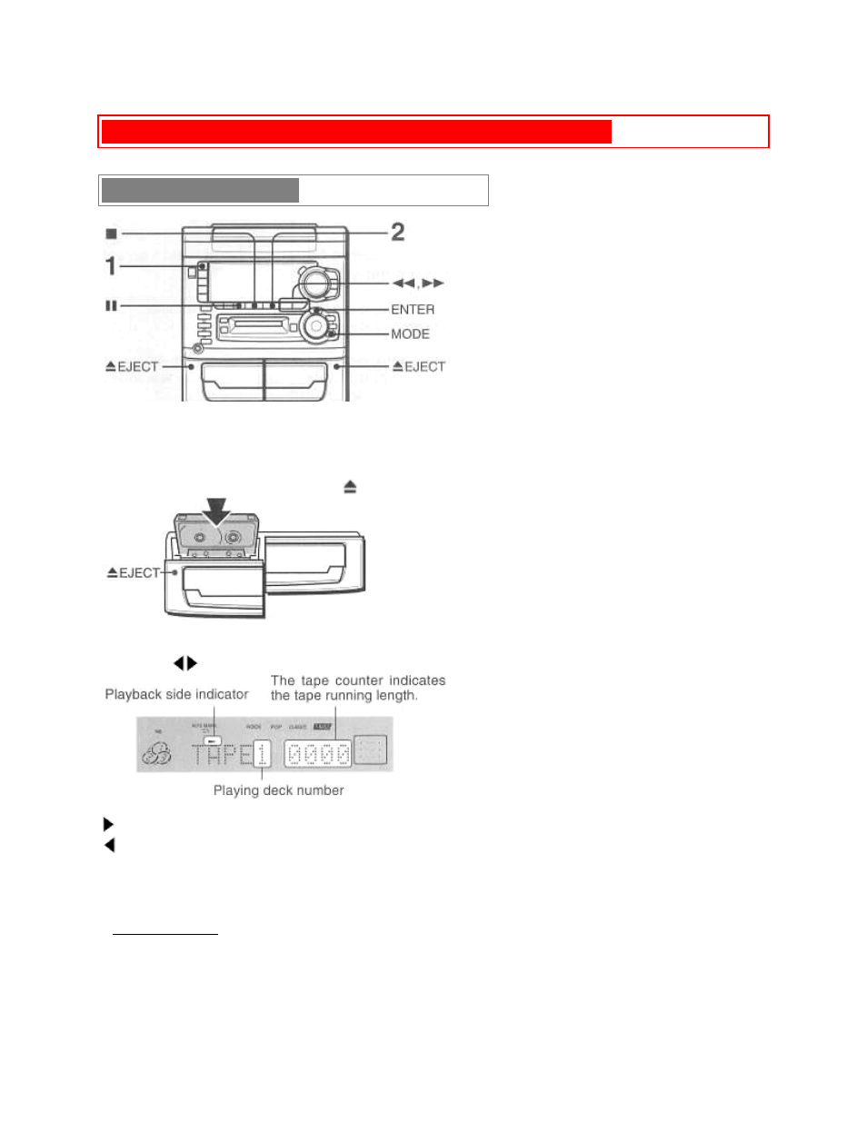 Tape playback pg. 9 basic operations | Aiwa XR-H33MD User Manual | Page 13 / 60