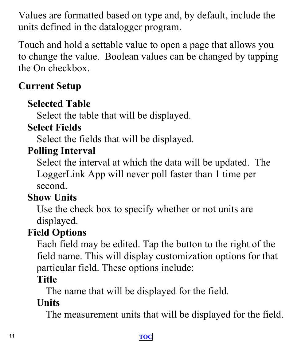 Campbell Scientific LoggerLink Mobile App for Android User Manual | Page 13 / 39