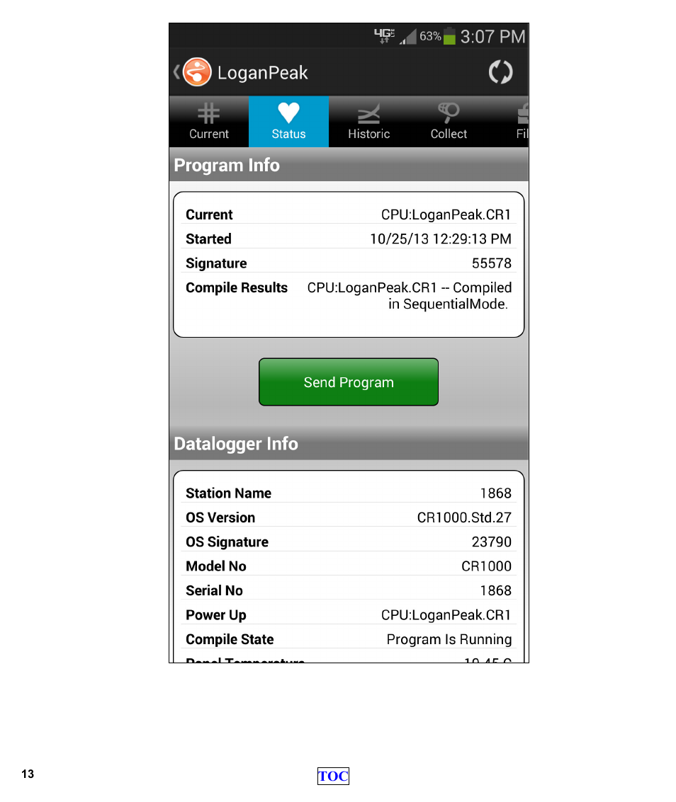 Campbell Scientific LoggerLink Mobile App for Android User Manual | Page 15 / 39