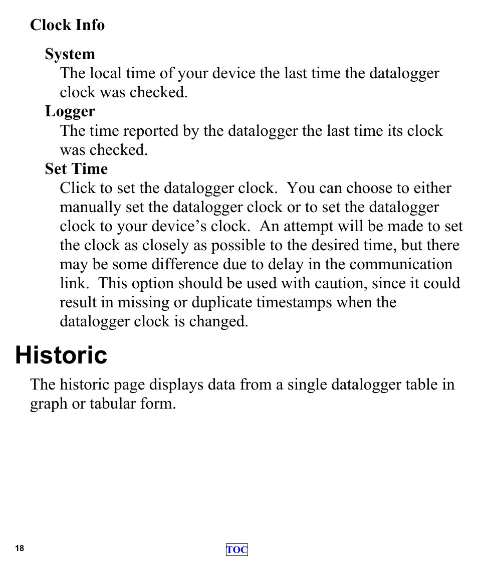 Historic | Campbell Scientific LoggerLink Mobile App for Android User Manual | Page 20 / 39