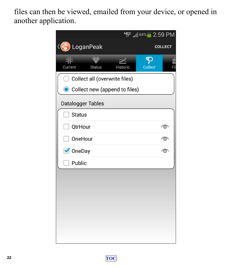 Campbell Scientific LoggerLink Mobile App for Android User Manual | Page 24 / 39