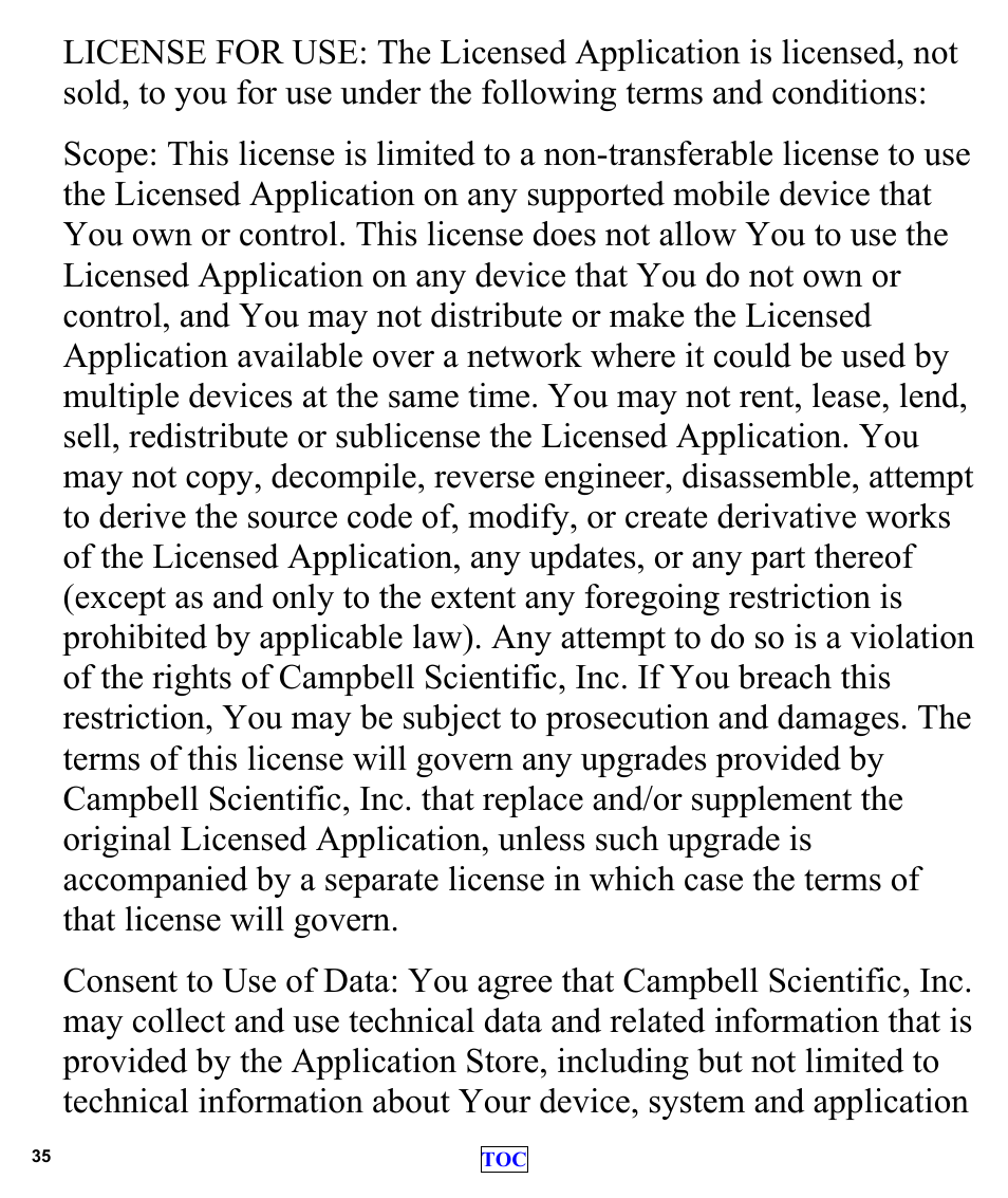 Campbell Scientific LoggerLink Mobile App for iOS User Manual | Page 37 / 42