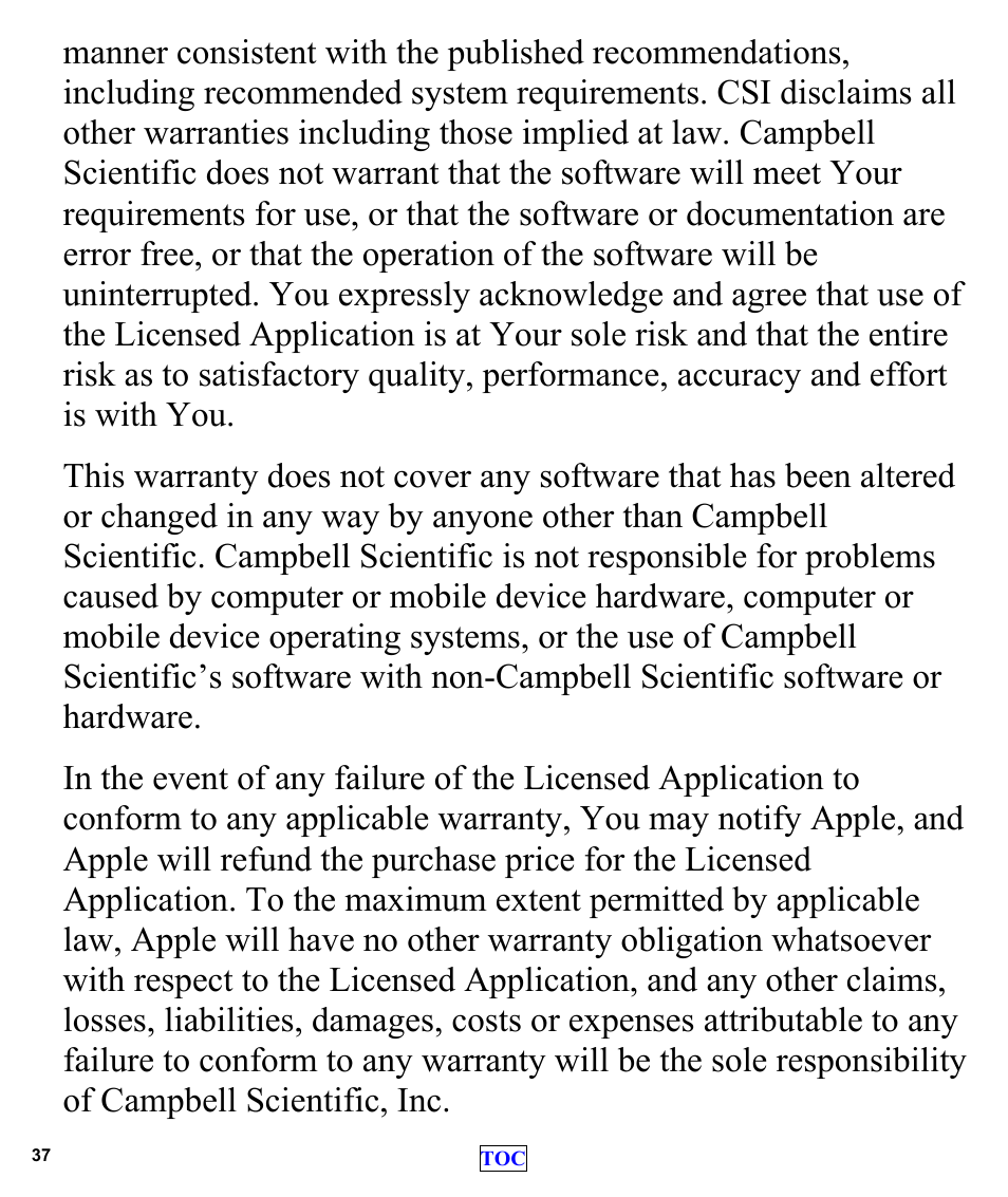 Campbell Scientific LoggerLink Mobile App for iOS User Manual | Page 39 / 42