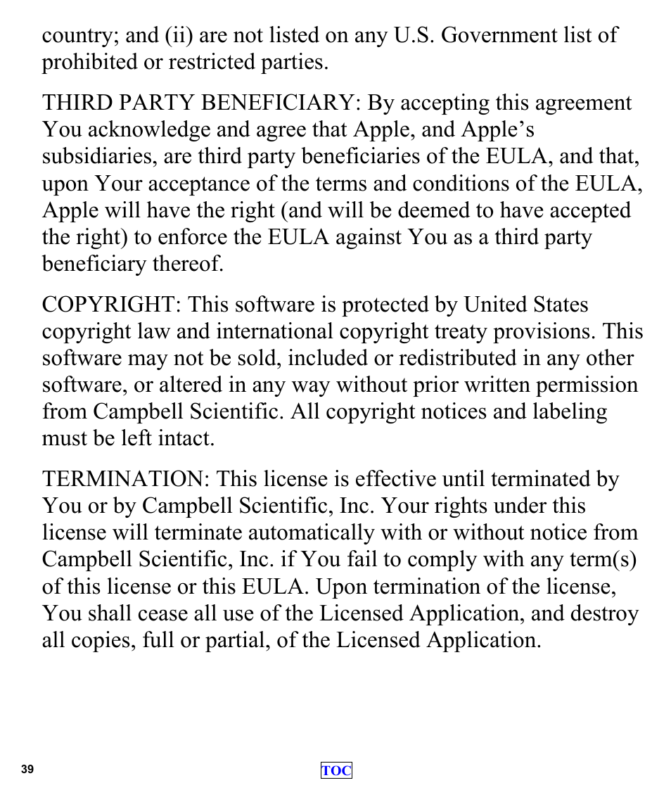 Campbell Scientific LoggerLink Mobile App for iOS User Manual | Page 41 / 42