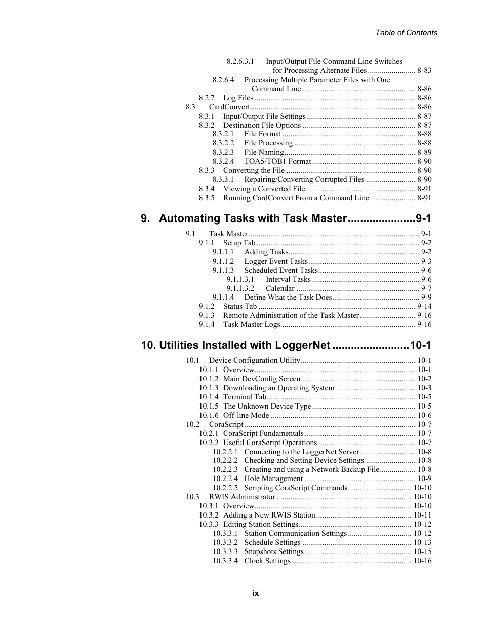 Automating tasks with task master -1, Utilities installed with loggernet -1 | Campbell Scientific LoggerNet Datalogger Support Software User Manual | Page 13 / 580
