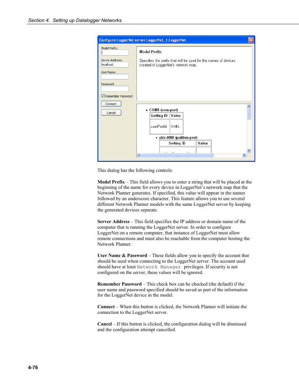 Campbell Scientific LoggerNet Datalogger Support Software User Manual | Page 132 / 580