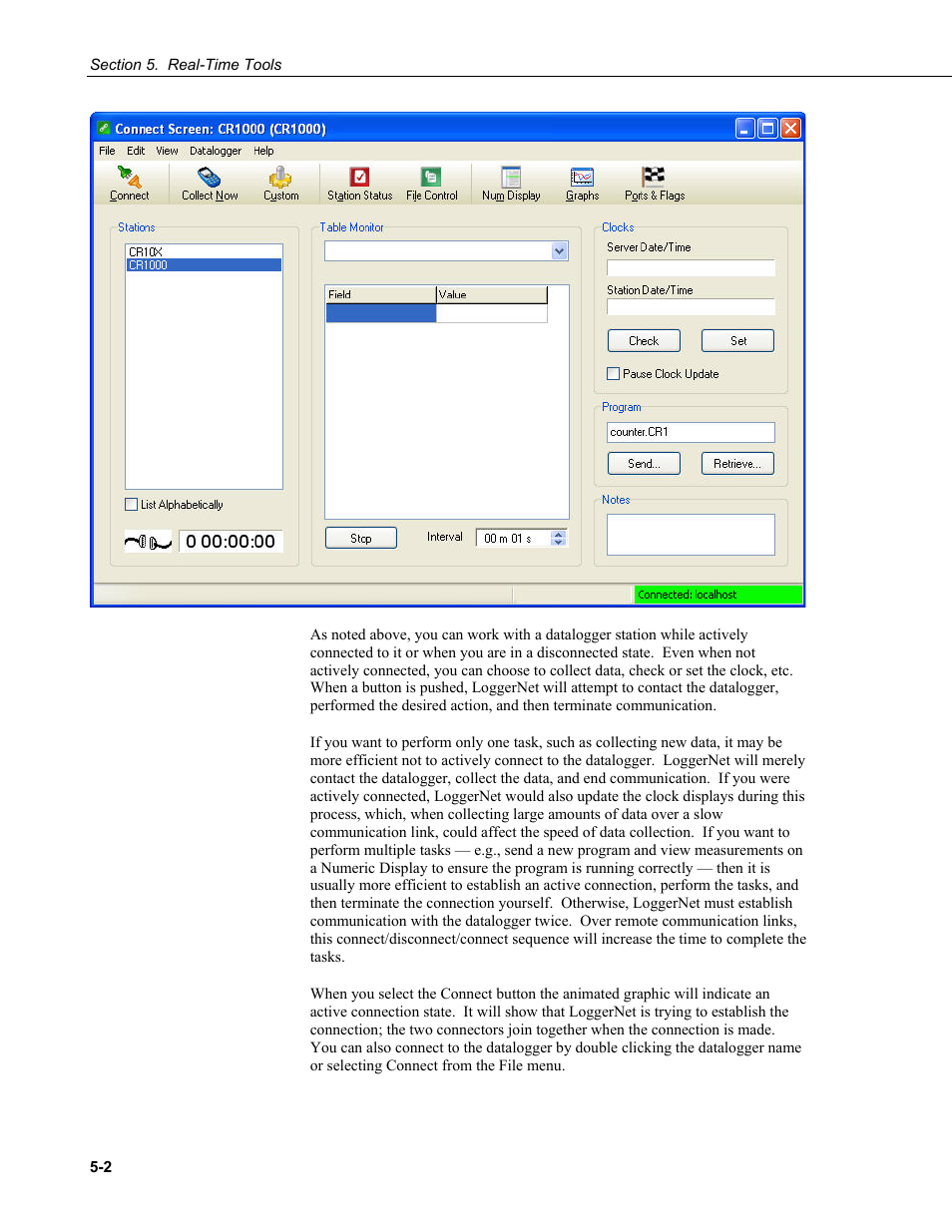 Campbell Scientific LoggerNet Datalogger Support Software User Manual | Page 138 / 580