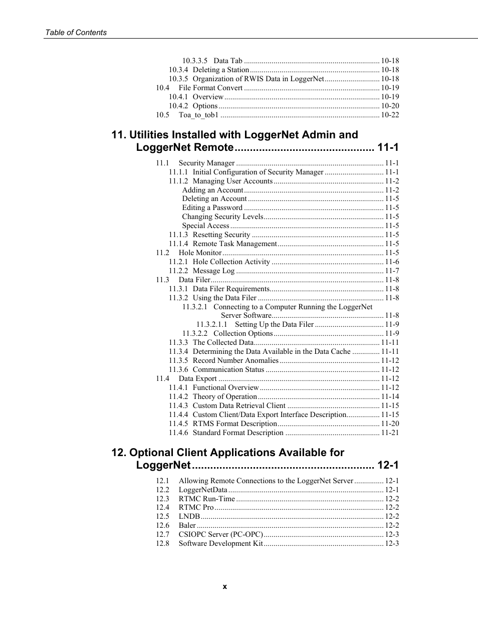 Campbell Scientific LoggerNet Datalogger Support Software User Manual | Page 14 / 580