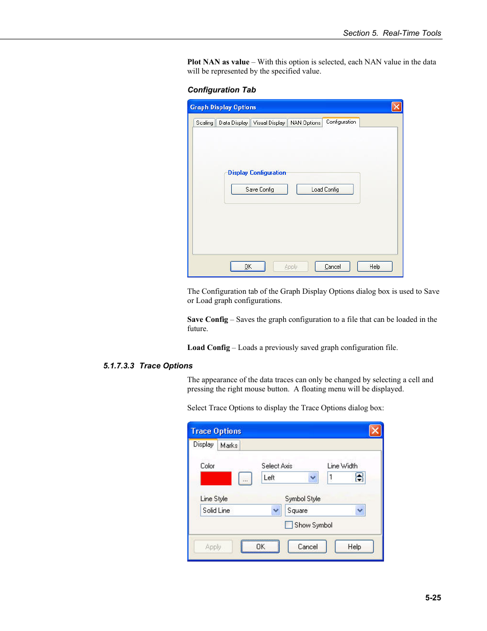 3 trace options, Trace options -25 | Campbell Scientific LoggerNet Datalogger Support Software User Manual | Page 161 / 580