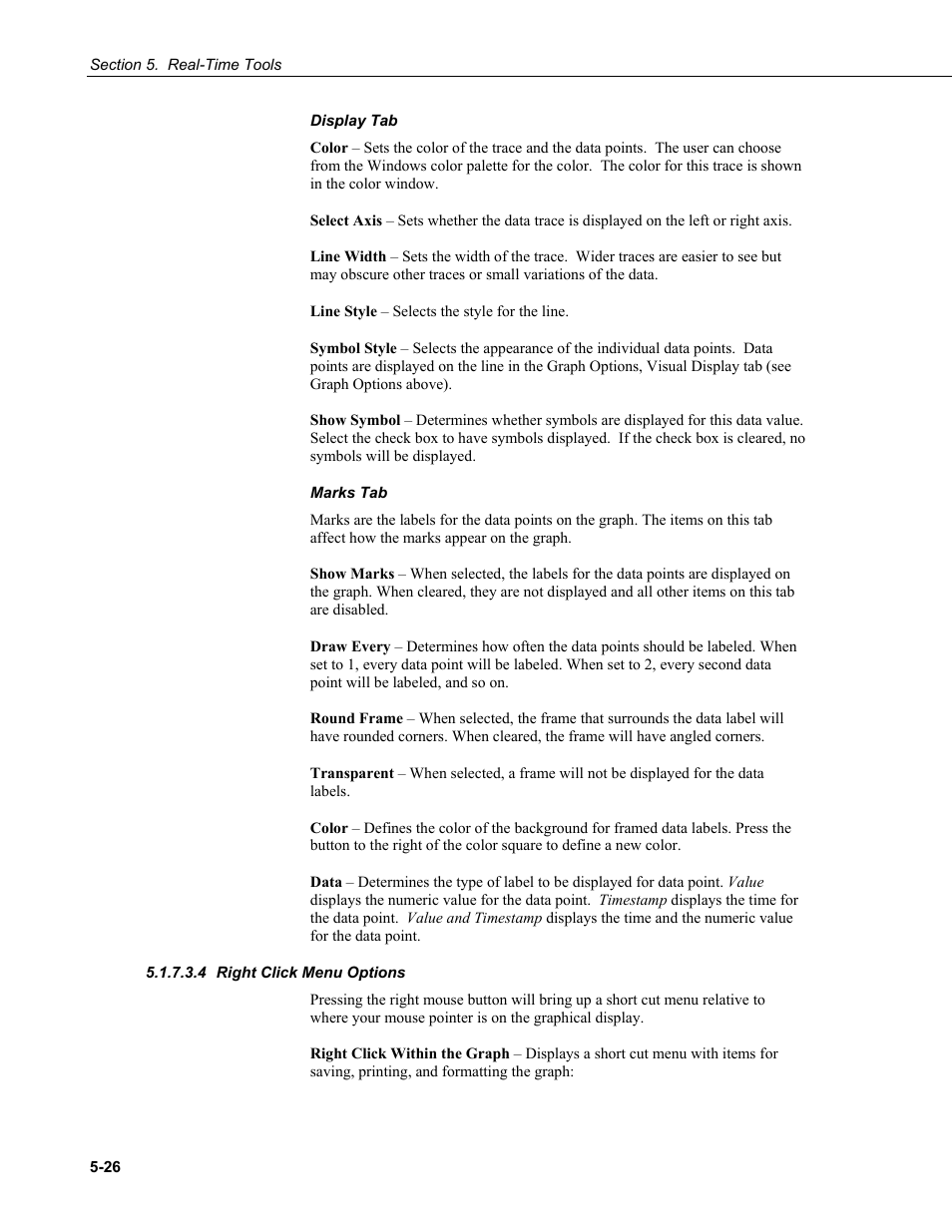 4 right click menu options, Right click menu options -26 | Campbell Scientific LoggerNet Datalogger Support Software User Manual | Page 162 / 580
