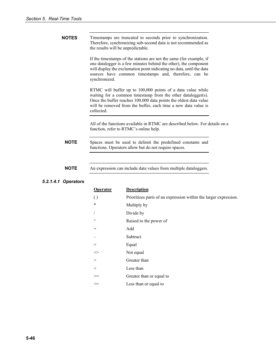 1 operators, Operators -46 | Campbell Scientific LoggerNet Datalogger Support Software User Manual | Page 182 / 580