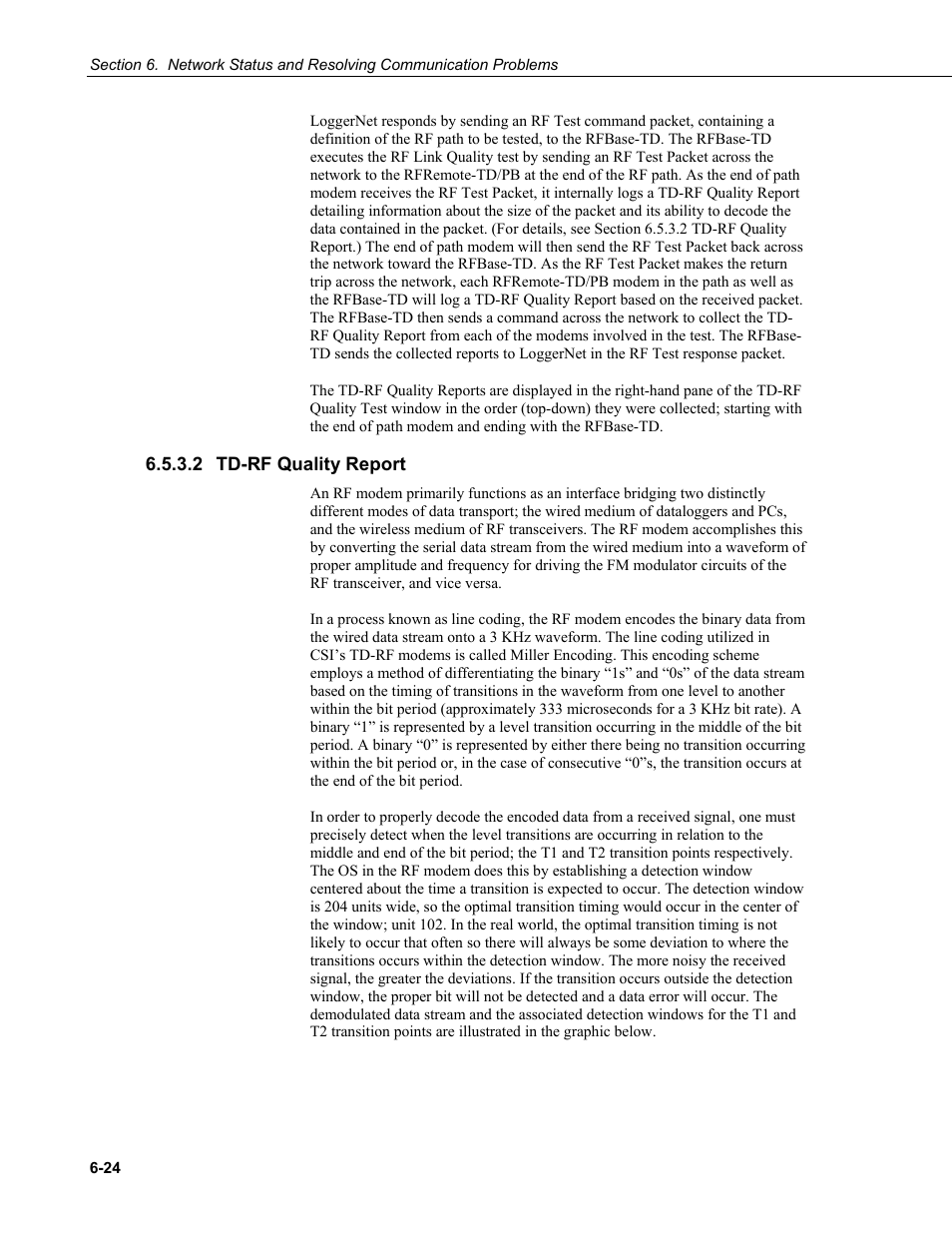 2 td-rf quality report, Td-rf quality report -24 | Campbell Scientific LoggerNet Datalogger Support Software User Manual | Page 214 / 580