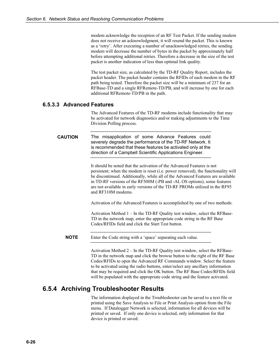 3 advanced features, 4 archiving troubleshooter results, Advanced features -26 | Archiving troubleshooter results -26 | Campbell Scientific LoggerNet Datalogger Support Software User Manual | Page 216 / 580