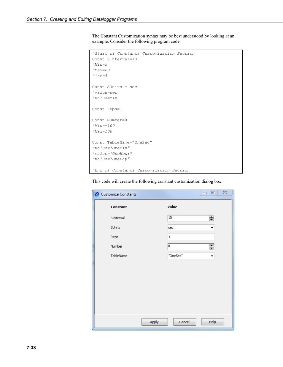 Campbell Scientific LoggerNet Datalogger Support Software User Manual | Page 256 / 580
