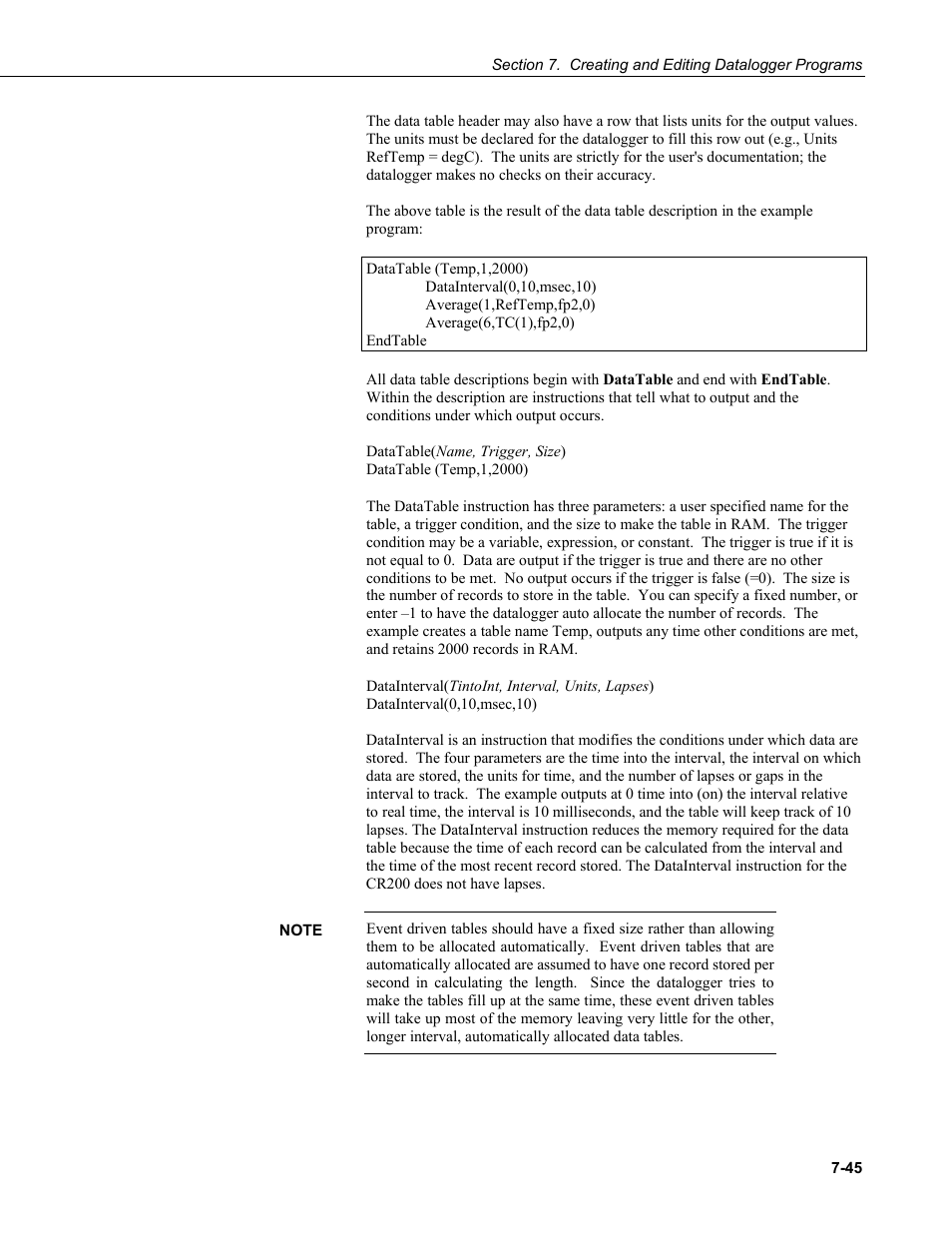 Campbell Scientific LoggerNet Datalogger Support Software User Manual | Page 263 / 580