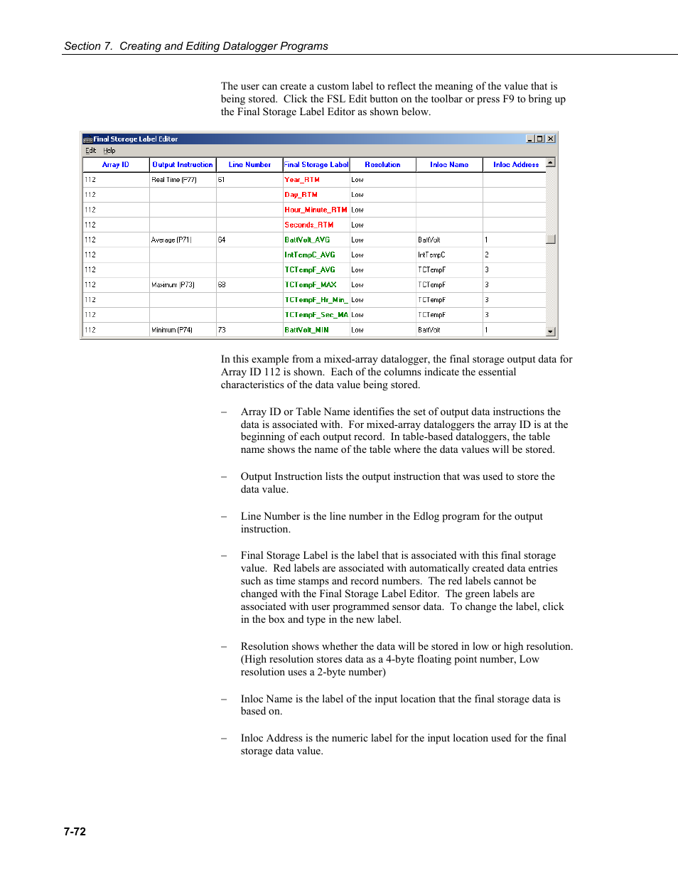 Campbell Scientific LoggerNet Datalogger Support Software User Manual | Page 290 / 580