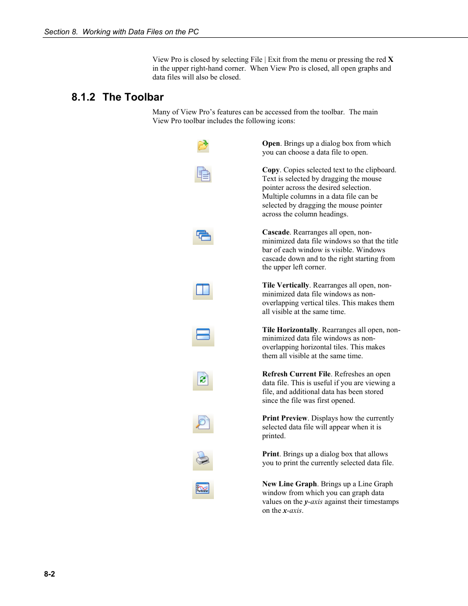 2 the toolbar, The toolbar -2 | Campbell Scientific LoggerNet Datalogger Support Software User Manual | Page 300 / 580