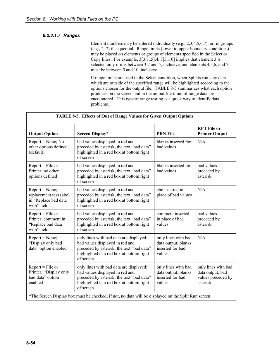 7 ranges, Ranges -54 | Campbell Scientific LoggerNet Datalogger Support Software User Manual | Page 352 / 580